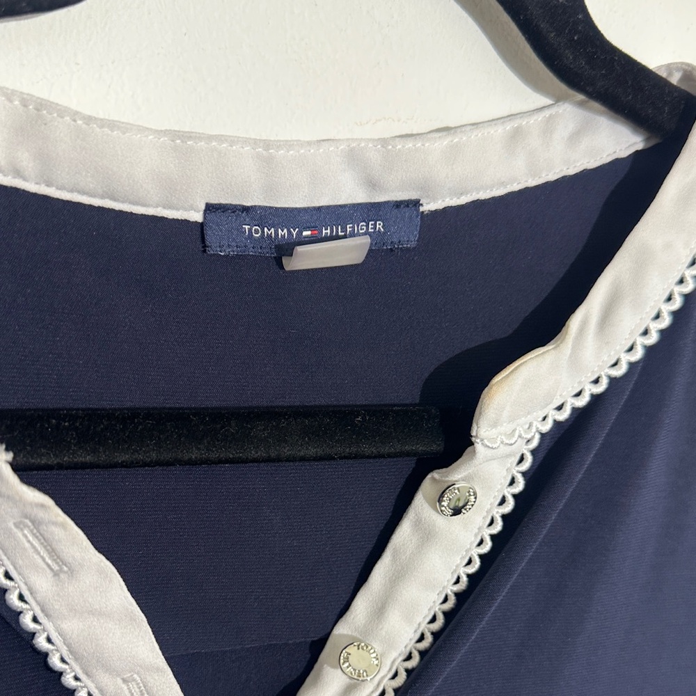 Tommy Hilfiger Dark Blue Tank Top with Light Trim - Picture 2 of 5